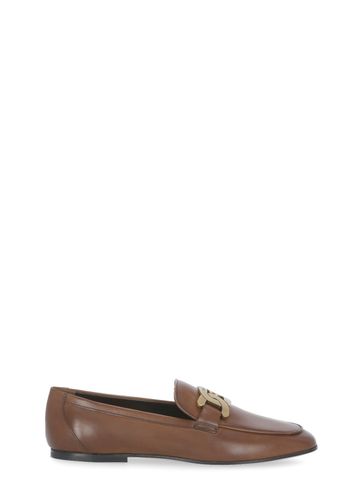 Tod's Leather Loafers With Chain - Tod's - Modalova