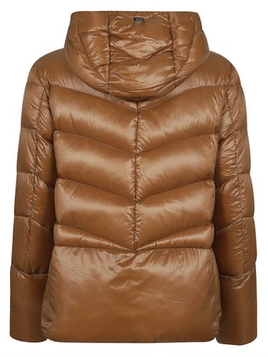 Quilted Down Jacket With Drawstring - Herno - Modalova