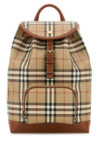 Printed E-canvas Check Backpack - Burberry - Modalova