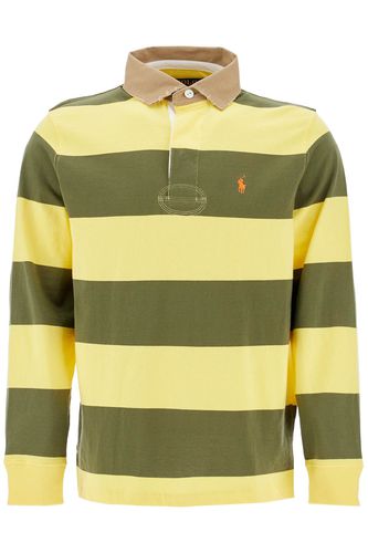 Olive Green And Yellow Striped Cotton Polo - Polo Ralph Lauren - Modalova