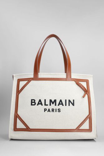 Balmain B Army Tote In Beige Cotton - Balmain - Modalova