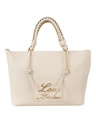 Signature Logo Detail Chain Embellished Tote - Love Moschino - Modalova