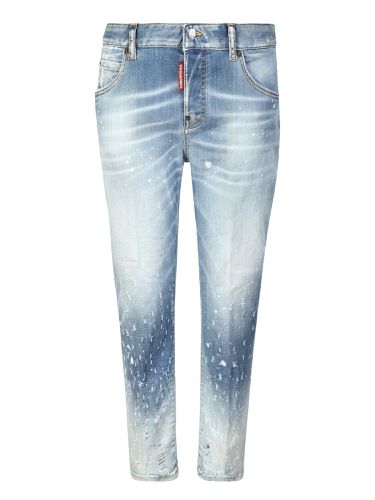 Distressed Effect Cropped Skinny Jeans - Dsquared2 - Modalova