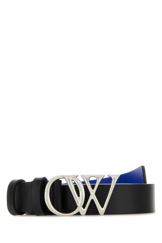 Off-White Black Leather Belt - Off-White - Modalova