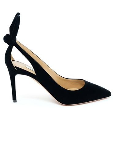 Velvet Bow Tie Pump 85 - Aquazzura - Modalova