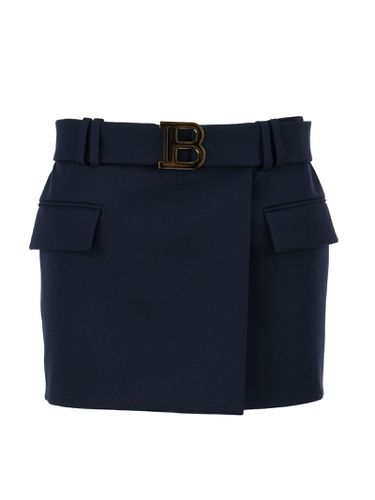 Short Wool Low-rise Skirt - Balmain - Modalova