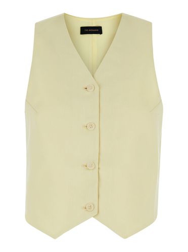 Vest With Buttons In Linen Blend Woman - The Andamane - Modalova