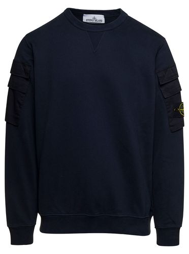 Crewneck Sweatshirt With Pockets On Sleeves And Logo Patch In Cotton Man - Stone Island - Modalova