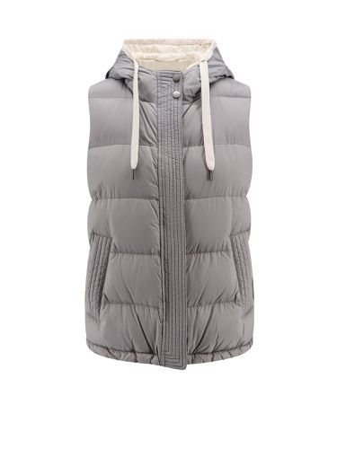 Padded And Quilted Sleeveless Jacket - Brunello Cucinelli - Modalova