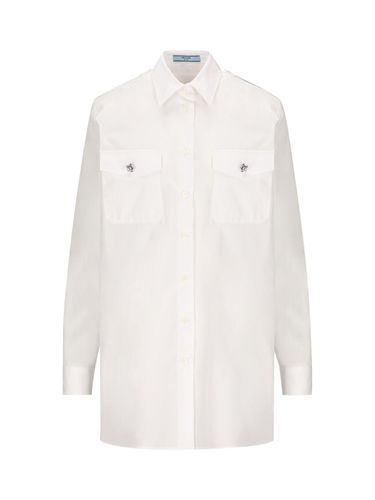 Embellished Long-sleeved Buttoned Shirt - Prada - Modalova