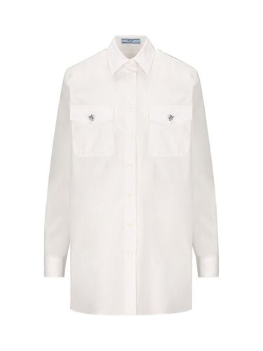 Embellished Long-sleeved Buttoned Shirt - Prada - Modalova