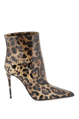 Glossy Leather Ankle Boots - Dolce & Gabbana - Modalova