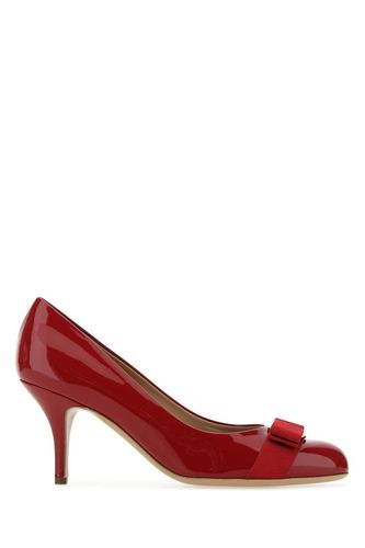 Tiziano Red Leather Carla Pumps - Ferragamo - Modalova