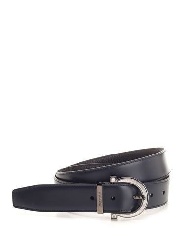 Reversible gancini Belt Black - Ferragamo - Modalova