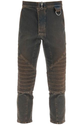 Stretch Jeans With Quilted And Padded Inserts - Balmain - Modalova