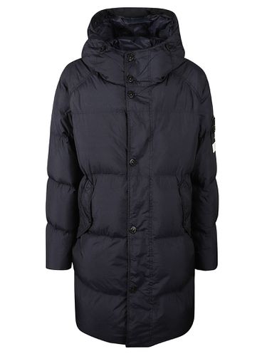 Logo Patched Long Padded Jacket - Stone Island - Modalova