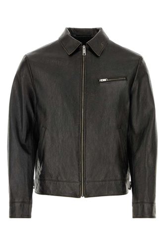 Prada Black Leather Jacket - Prada - Modalova