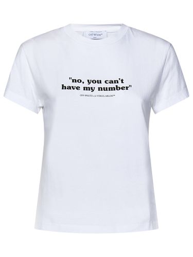 Off-white quote Number T-shirt - Off-White - Modalova