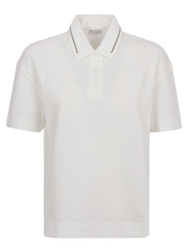 Classic Stripe Polo Shirt - Brunello Cucinelli - Modalova