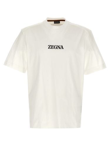 Zegna Logo T-shirt - Zegna - Modalova