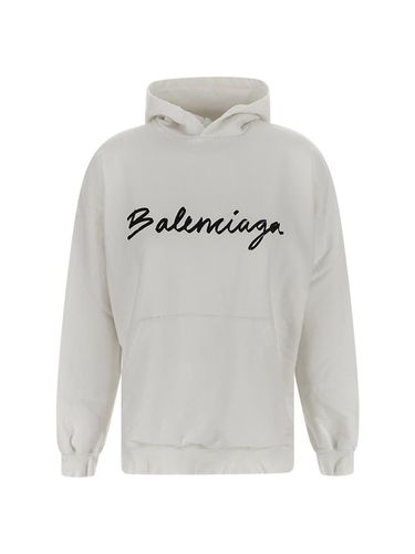 Balenciaga Logo Print Hoodie - Balenciaga - Modalova