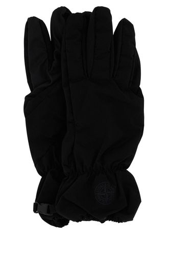 Stone Island Black Nylon Gloves - Stone Island - Modalova