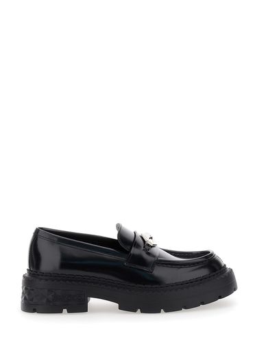 Marlow Loafers With Diamond Shaped Detail In Leather Woman - Jimmy Choo - Modalova