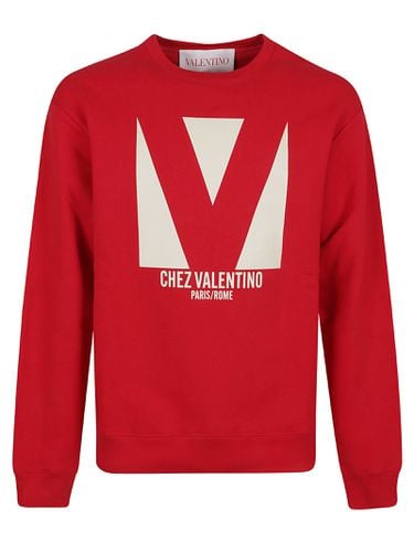 Jersey Felpa Chez Valentino Cotton Sweatshirt - Valentino Garavani - Modalova