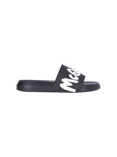 Graffiti Rubber Sandals - Alexander McQueen - Modalova