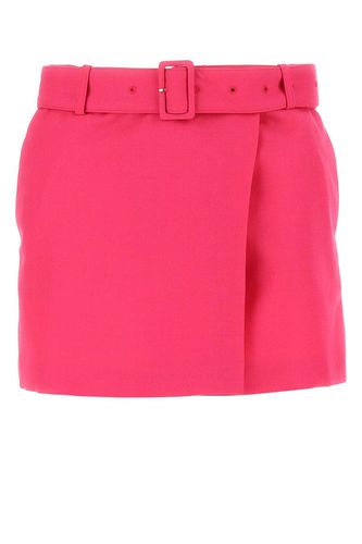 Fuchsia Wool Mini Skirt - Ami Alexandre Mattiussi - Modalova