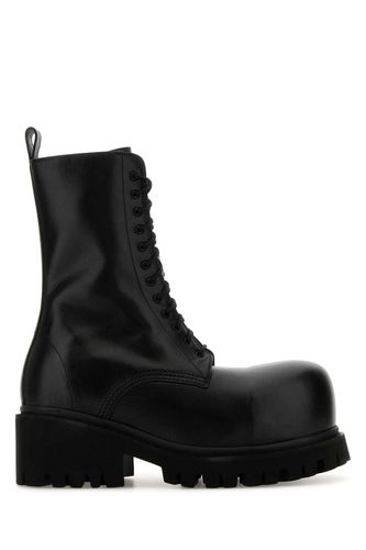 Leather Stomper Ankle Boots - Balenciaga - Modalova