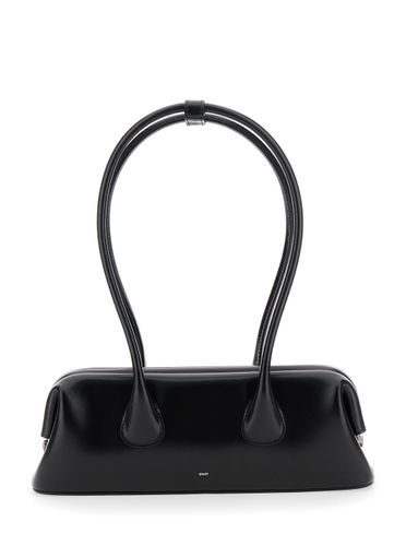 Boat Wide Mini Shoulder Bag With Round Handles And Logo Lettering On The Front In Leather Woman - OSOI - Modalova