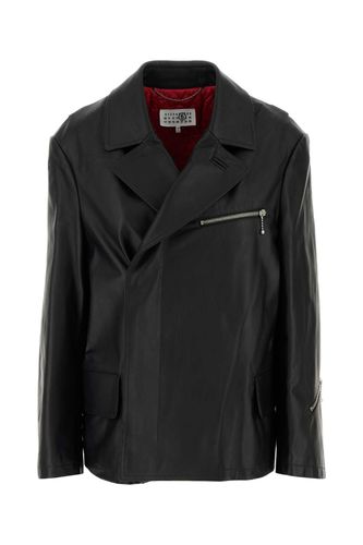 Leather Jacket - MM6 Maison Margiela - Modalova