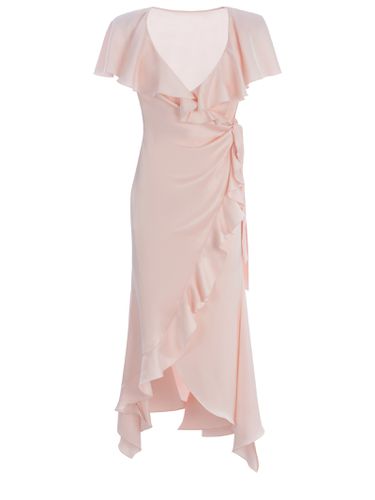 Dress Wrap Philosophy Made Of Satin - Philosophy di Lorenzo Serafini - Modalova