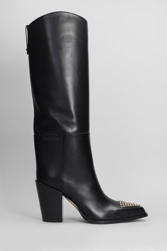 Cece 80 High Heels Boots In Leather - Jimmy Choo - Modalova