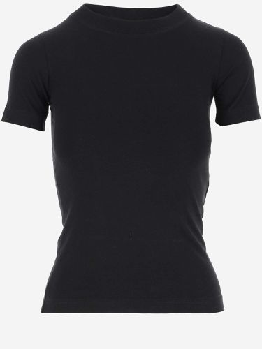 Stretch Cotton T-shirt With Rhinestone Logo - Balenciaga - Modalova