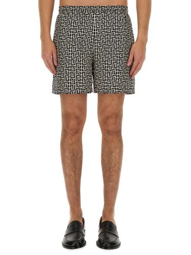 Balmain Monogram Bermuda Shorts - Balmain - Modalova