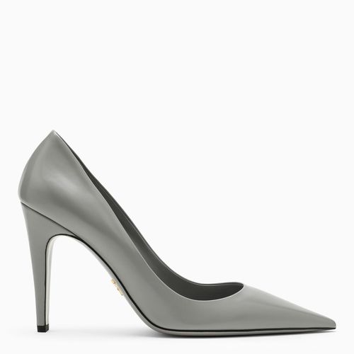 Prada Grey Brushed Leather Pumps - Prada - Modalova