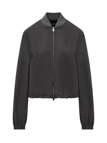 Zipped Stretch Cuff Bomber - Fabiana Filippi - Modalova