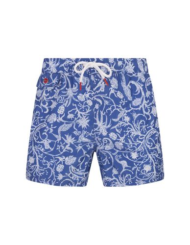 Swim Shorts With White Fantasy Print - Kiton - Modalova