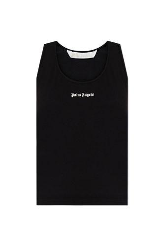 Logo Embroidered Ribbed Tank Top - Palm Angels - Modalova