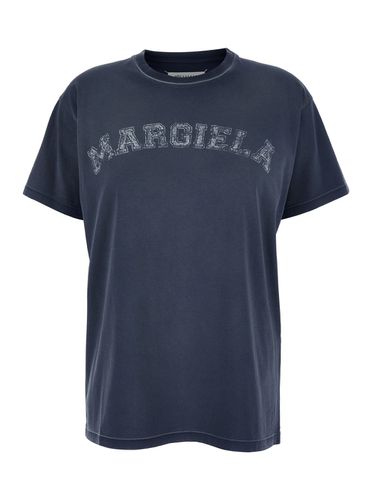 Crewneck T-shirt With Logo Lettering Print In Cotton Woman - Maison Margiela - Modalova