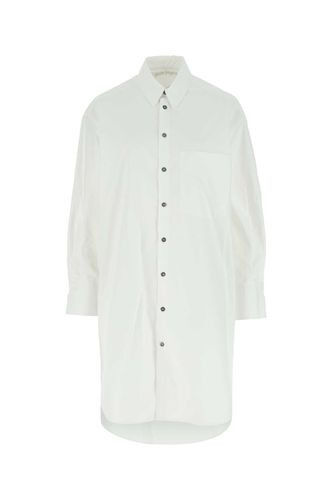 White Poplin Shirt Dress - Palm Angels - Modalova