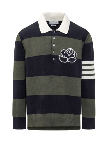 Thom Browne Rose 4-bar Polo - Thom Browne - Modalova