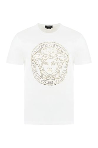Medusa Detail Cotton T-shirt - Versace - Modalova
