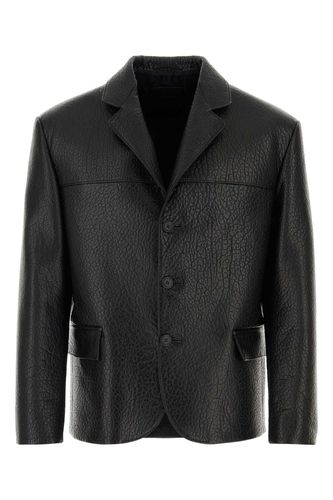 Prada Black Nappa Leather Blazer - Prada - Modalova