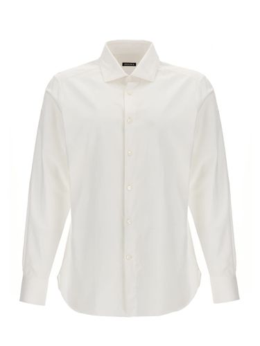 Zegna Stretch Poplin Shirt - Zegna - Modalova