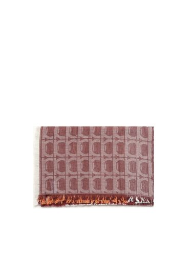 Gancini Monogram Jacquard Stole - Ferragamo - Modalova