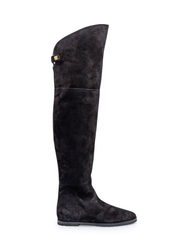 Stefania Boots In Suede Leather - Maison Skorpios - Modalova