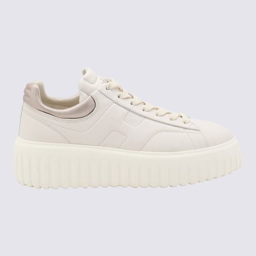 White And Cream Leather Sneakers - Hogan - Modalova